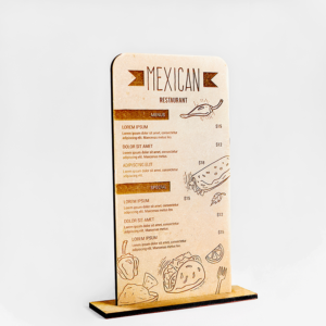 Tablero de menú en MDF